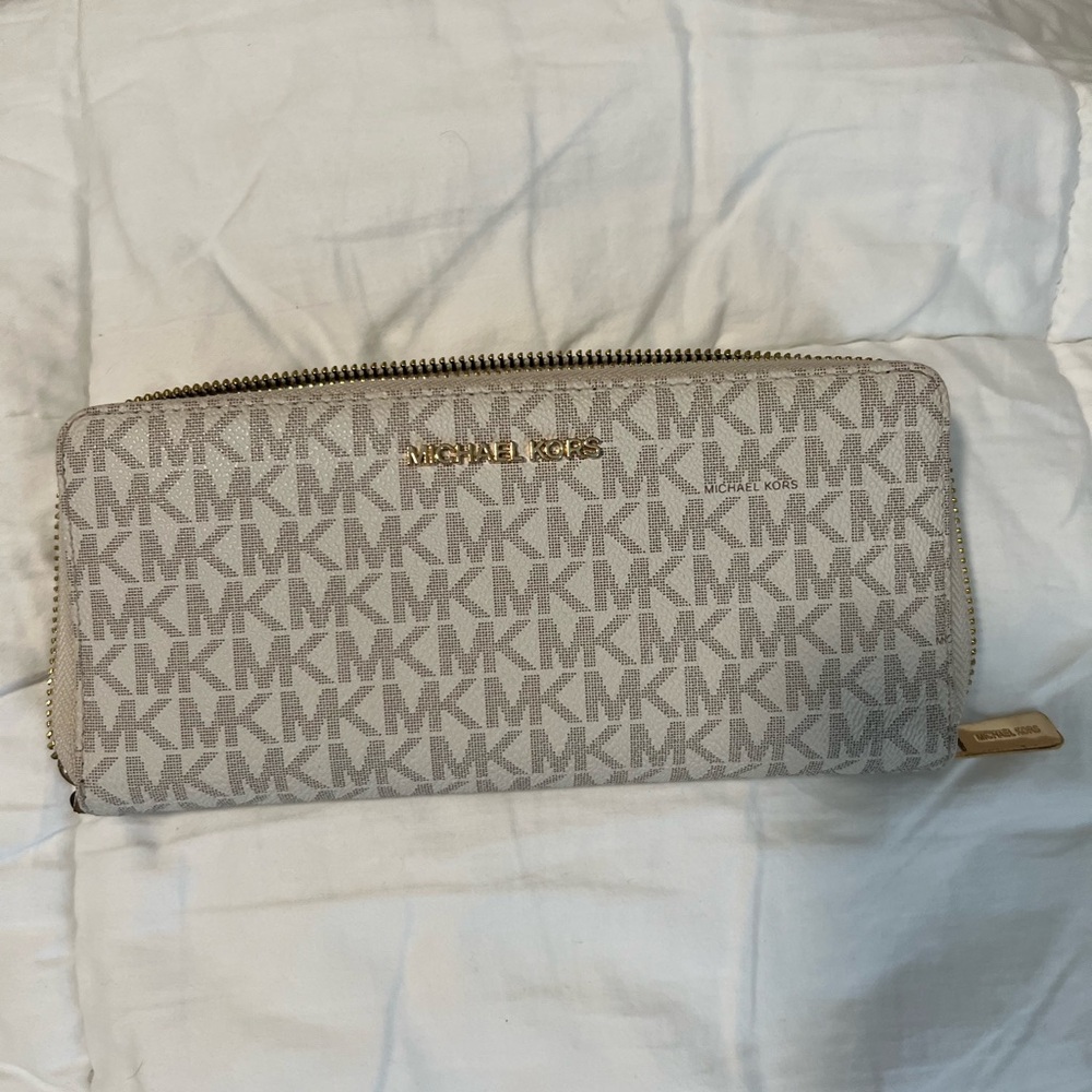 MK lettered wallet